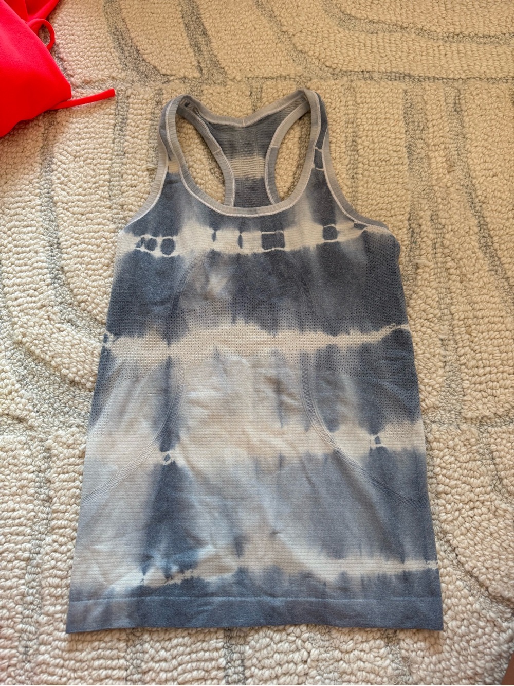 lululemon athletica Women's Tie-Dye Racerback Tank Top - Blue & White